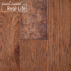 Lightly Brushed Oak Provincial 3/8 in. T x 3 in. W x Random Lengths Engineered Hardwood Flooring (25.5 sq. ft. / case)
