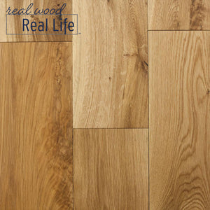 Castlebury Natural Eurosawn White Oak 3/4 in. T x 4 in. W x Random Length Solid Hardwood Flooring (16 sq. ft./case)