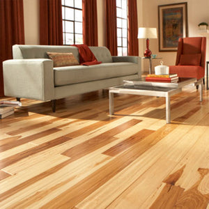 Natural Low Gloss Hickory 3/4 in. T x 3 in. W Smooth Solid Hardwood Flooring (24 sq.ft./case)