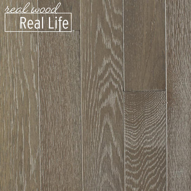 Oak Driftwood Brushed 3/4 in. Thick x 3 in. Wide x Varying Length Solid Hardwood Flooring (24 sq. ft. / case)