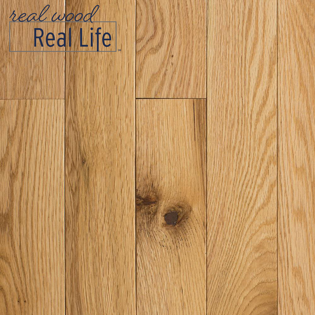 Red Oak Natural 3/4 in. Thick x 2-1/4 in. Wide x Random Length Solid Hardwood Flooring (24 sq. ft. / case)