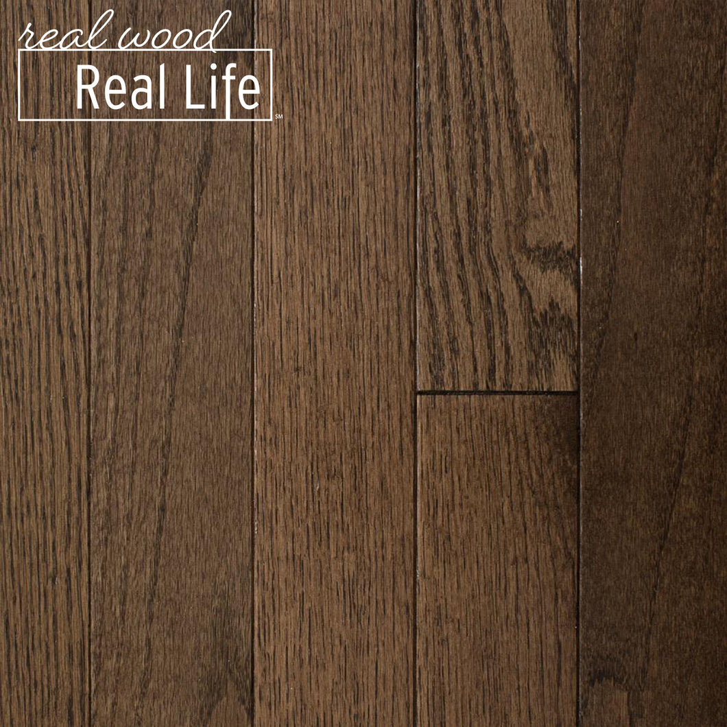 Oak Bourbon 3/4 in. Thick x 2-1/4 in. Wide x Random Length Solid Hardwood Flooring (24 sq. ft. / case)