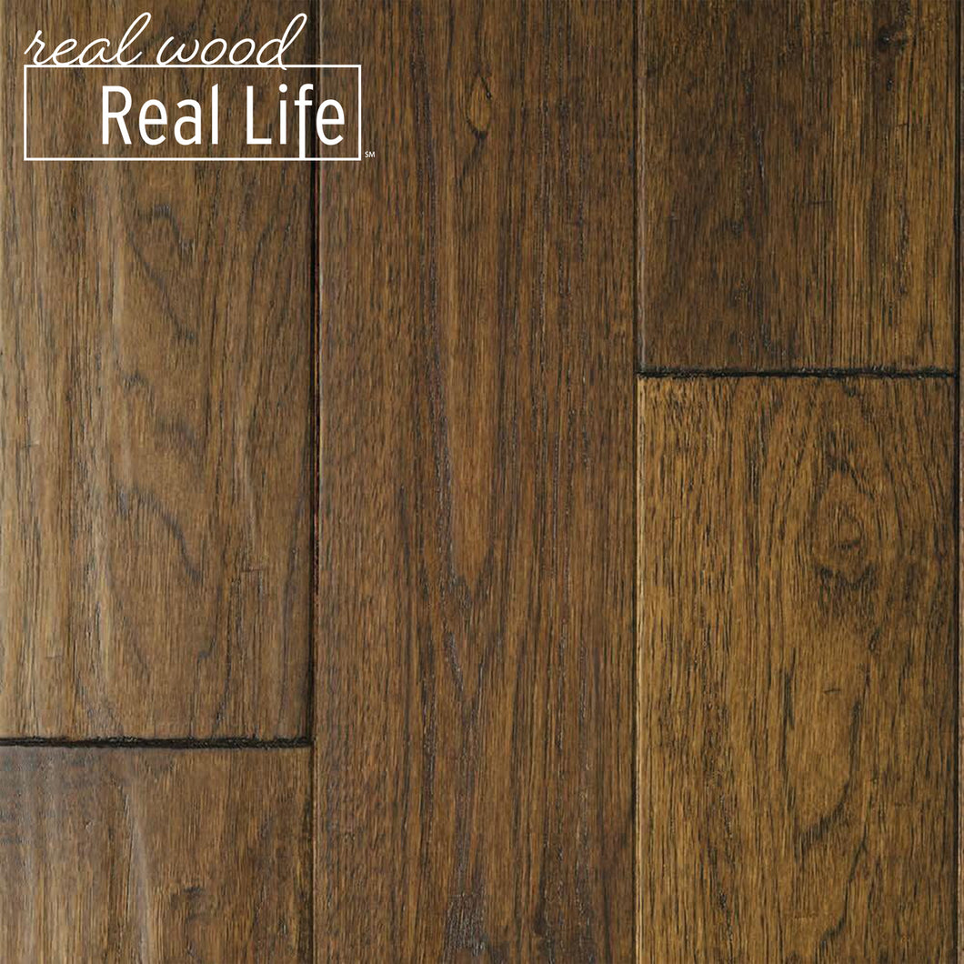 Hickory Sable Hand Sculpted 3/4 in. Thick x 4 in. Wide x Random Length Solid Hardwood Flooring (16 sq. ft. / case)