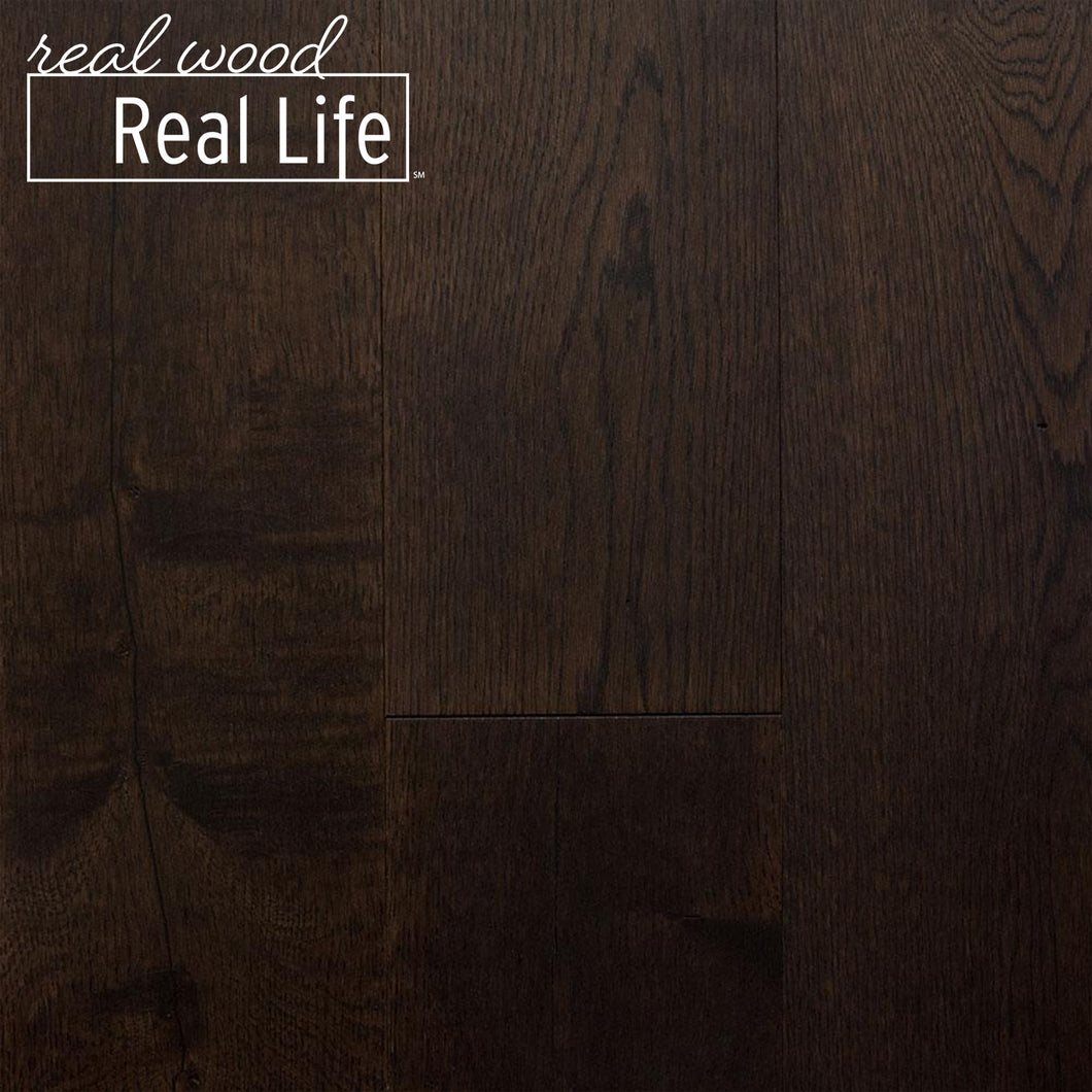 Castlebury French Roast Eurosawn White Oak 3/4 in. T x 5 in. W x Random Length Solid Hardwood Flooring (20 sq. ft./case)