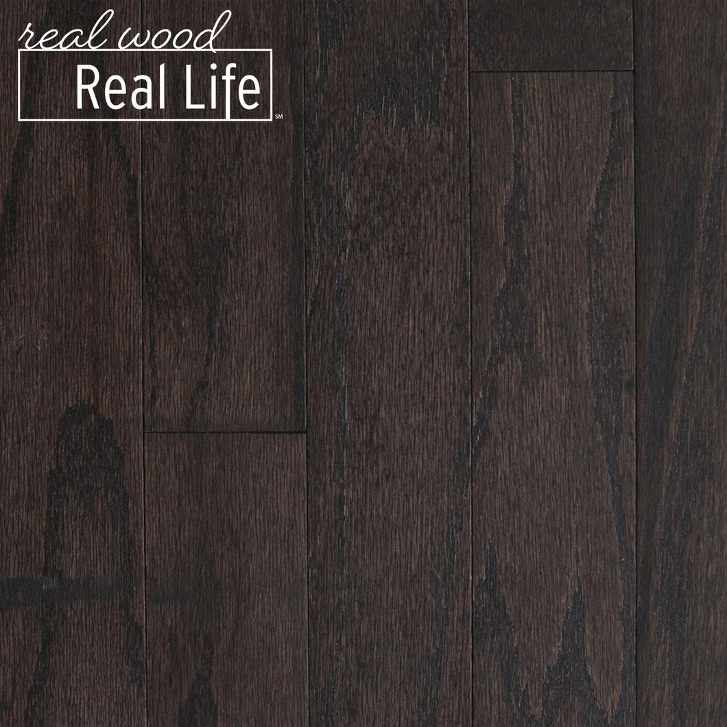 Lightly Brushed Oak Espresso 3/8 in. T x 5 in. W x Random Lengths Engineered Hardwood Flooring (24.5 sq. ft. / case)