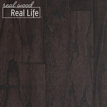 Load image into Gallery viewer, Lightly Brushed Oak Espresso 3/8 in. T x 3 in. W x Random Lengths Engineered Hardwood Flooring (25.5 sq. ft. / case)