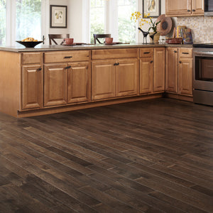 Wire Brushed Red Oak Char 3/4 in. T x 4 in. W x Random Length Solid Hardwood Flooring (16 sq. ft. / case)