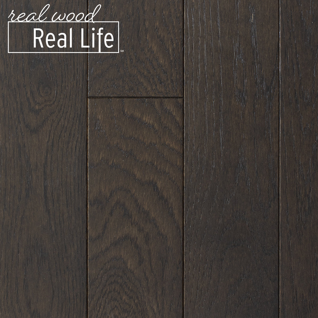 Wire Brushed Red Oak Char 3/4 in. T x 4 in. W x Random Length Solid Hardwood Flooring (16 sq. ft. / case)